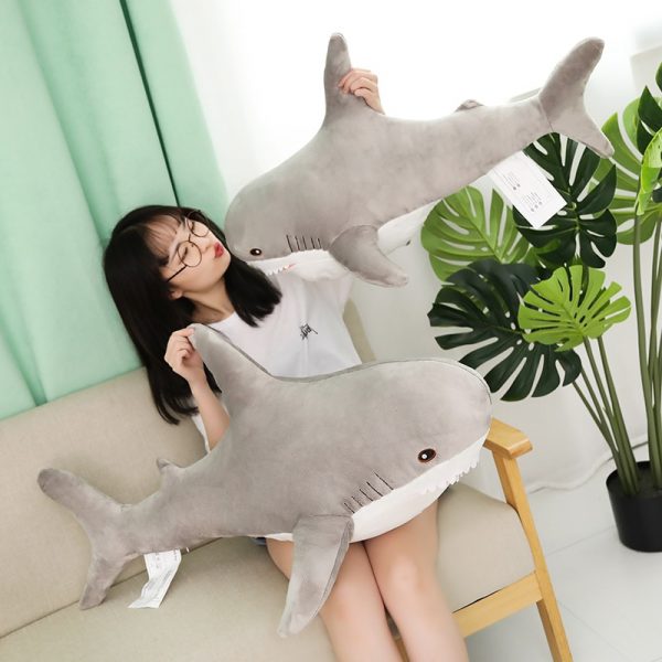 15-140cm Gray Blue Pink Shark Stuffed Speelgoed Animal Plush - Image 5