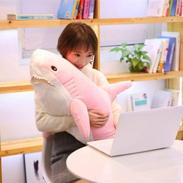 15-140cm Gray Blue Pink Shark Stuffed Speelgoed Animal Plush - Image 6