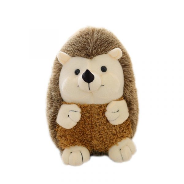 17cm Brown Hedgehog Sitting Simulated Animal Plush