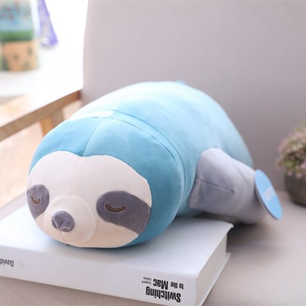65-100cm Blue Gray Simulation Sloth Pillow Toy Plush - Image 2