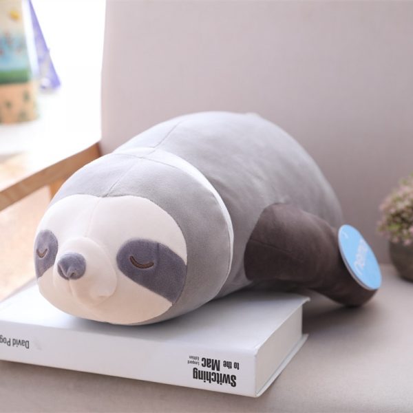 65-100cm Blue Gray Simulation Sloth Pillow Toy Plush
