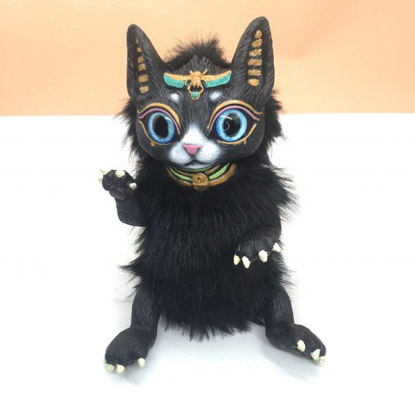25cm Black White Blue Egyptian Pharaoh Cat Sitting Posture Oriental God Plush - Image 3