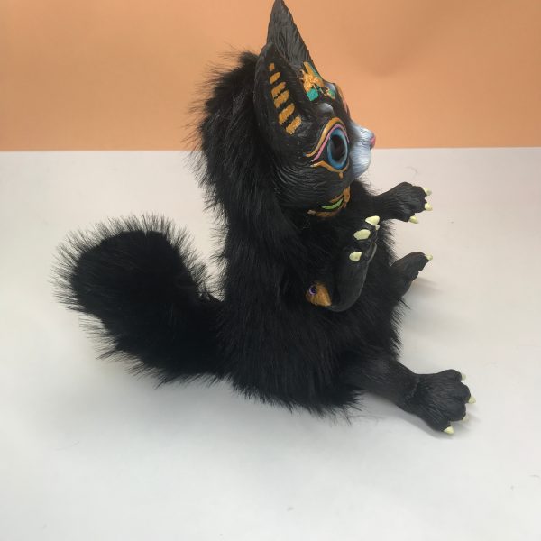 25cm Black White Blue Egyptian Pharaoh Cat Sitting Posture Oriental God Plush - Image 5