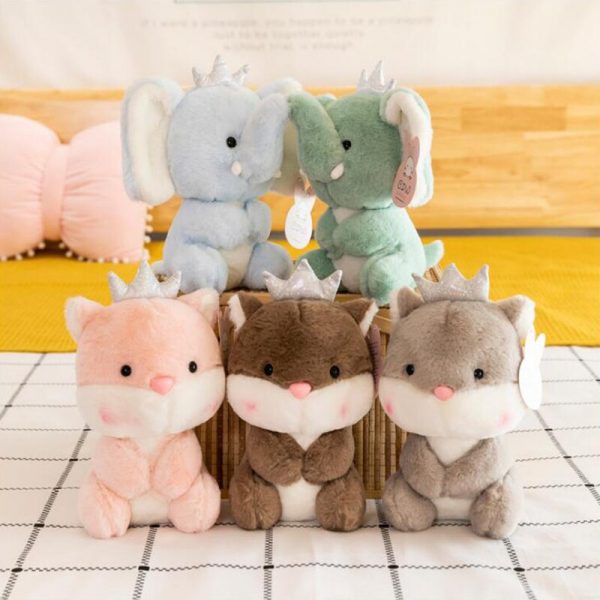 20cm Colorful Animal Sitting Rabbit Elephant Folivora Hamsters Stuffed Animal Plush - Image 4