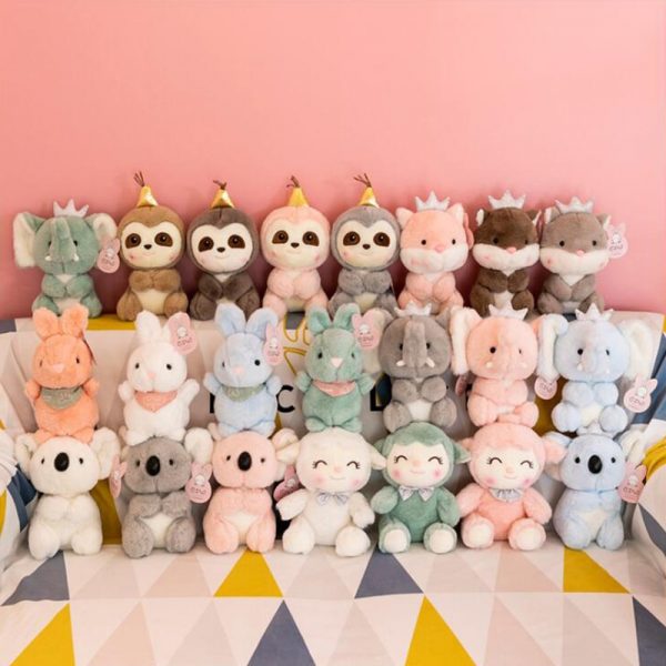 20cm Colorful Animal Sitting Rabbit Elephant Folivora Hamsters Stuffed Animal Plush - Image 5