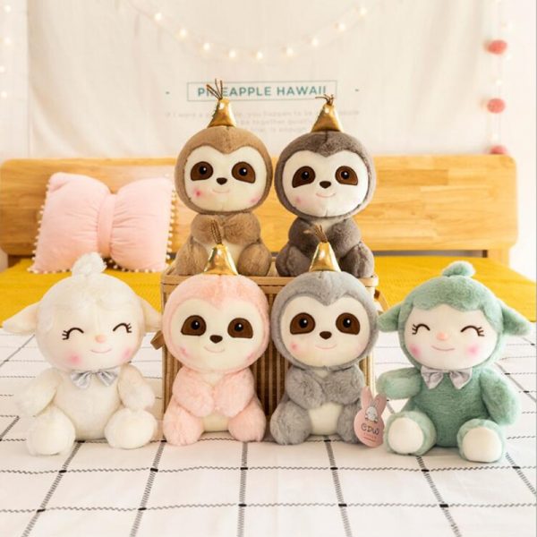 20cm Colorful Animal Sitting Rabbit Elephant Folivora Hamsters Stuffed Animal Plush - Image 6