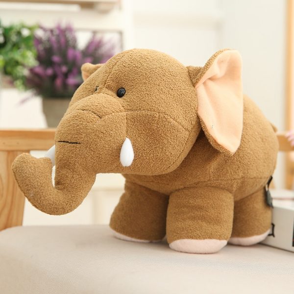 18cm Gray Brown Hippo Elephant Big Ear Stuffed Animals Plush - Image 2