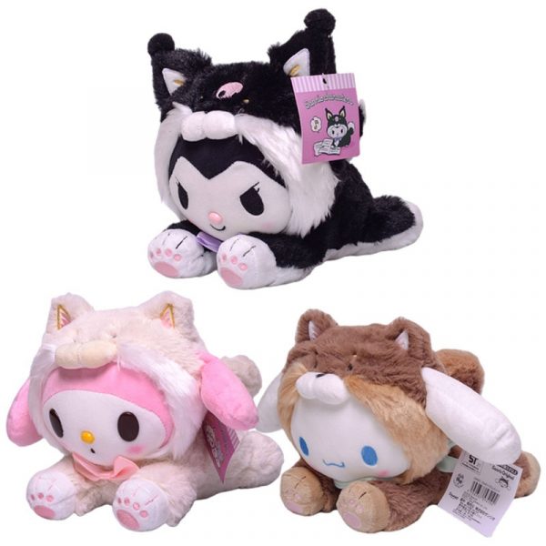 23-45cm Colorful Kuromi My Melody Cinnamoroll Animal Transformation Plush