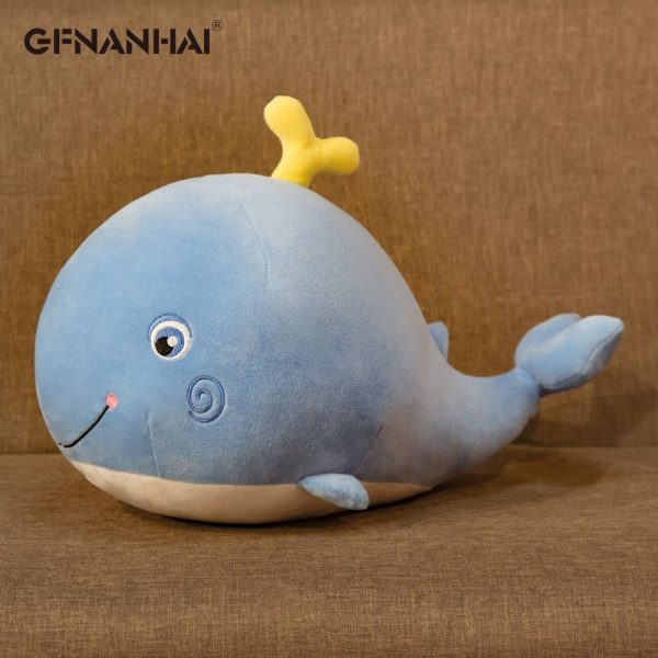 25cm Pink Blue Whale Cute Big Head Animal Plush - Image 3