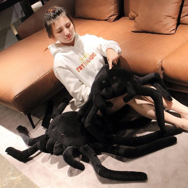 30-120cm Black Spider Simulation Big Size Wild Spider Plush - Image 3