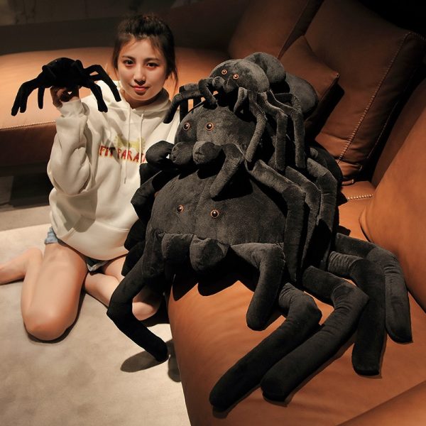 30-120cm Black Spider Simulation Big Size Wild Spider Plush - Image 5