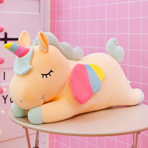30CM Colorful Unicorn Lying Sleeping Stuffed Animal Plush - Image 2