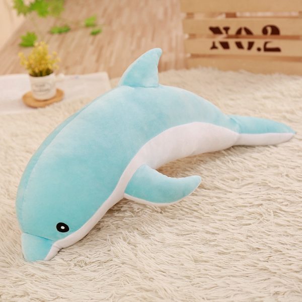 30cm Pink Blue Gray Whale Dolphin Shark Cute Marine Animal Plush - Image 4