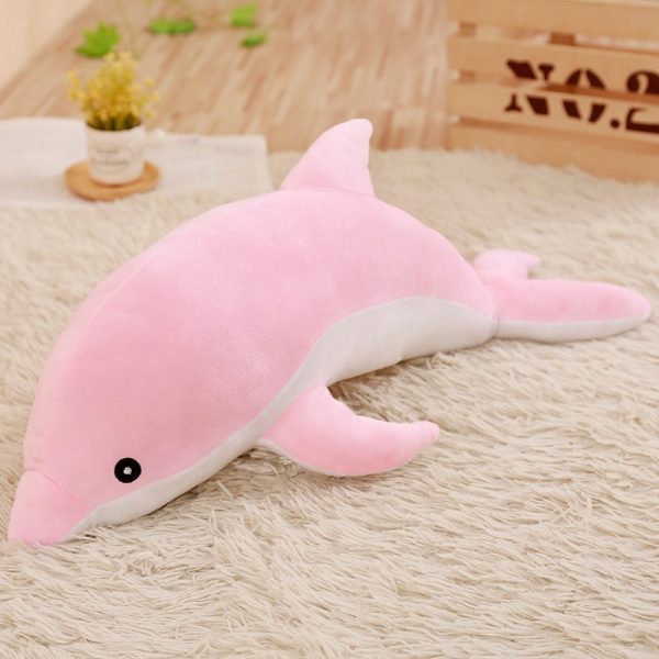 30cm Pink Blue Gray Whale Dolphin Shark Cute Marine Animal Plush - Image 5