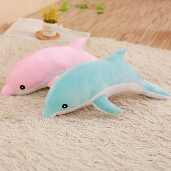 30cm Pink Blue Gray Whale Dolphin Shark Cute Marine Animal Plush - Image 6