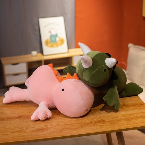 25-60cm Green Pink Dinosaur Weighted Stuffed Animal Toys Plush - Image 3