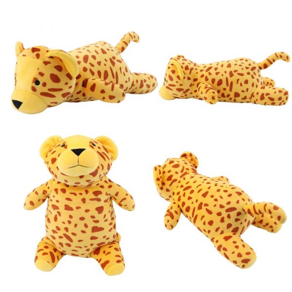 38cm Yellow Leopard Lying Doll Plush