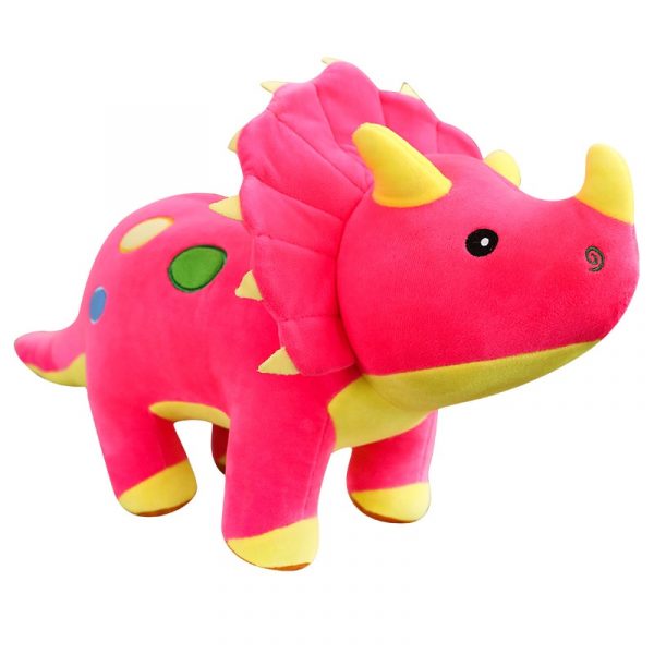 40-100cm Green Red Blue Triceratops Dinosaur Standing Doll Plush - Image 3