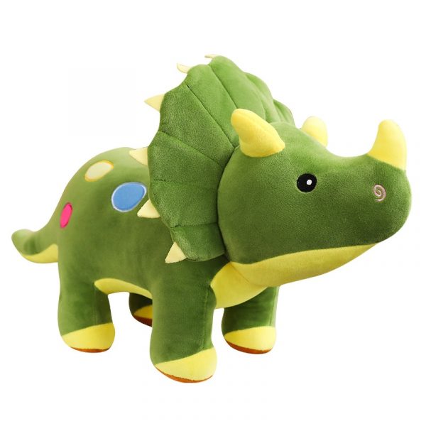 40-100cm Green Red Blue Triceratops Dinosaur Standing Doll Plush - Image 4