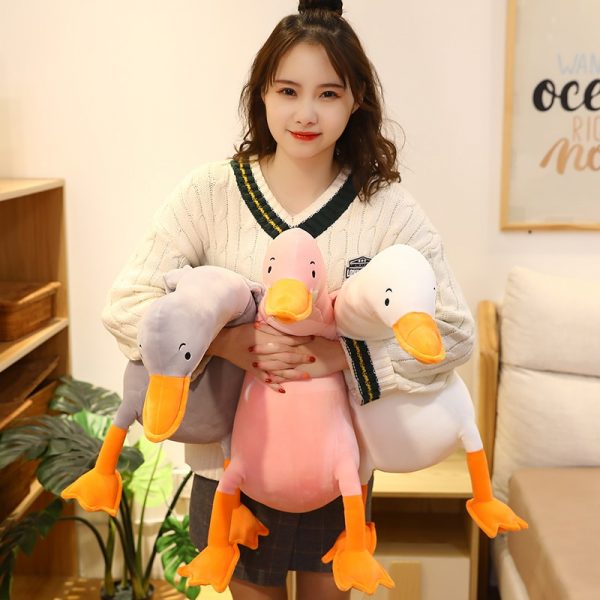 70-160cm White Yellow Gray Goose Stuffed Toys Animal Plush - Image 4