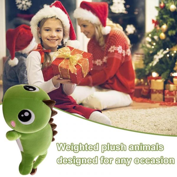 60cm Green Pink Dinosaur Weighted Stuffed Animals Dolls Plush - Image 4