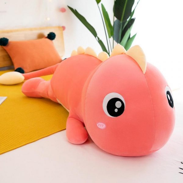 80-100cm Pink and Green Dinosaur Weighted Stuffed Animals Doll Plush - Image 3