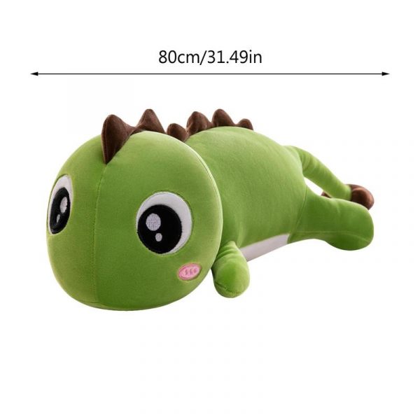 80-100cm Pink and Green Dinosaur Weighted Stuffed Animals Doll Plush - Image 6