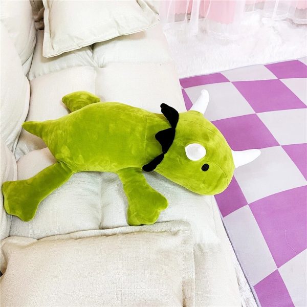 25cm Green Pink Dinosaur Sleep Pillow Plush - Image 4