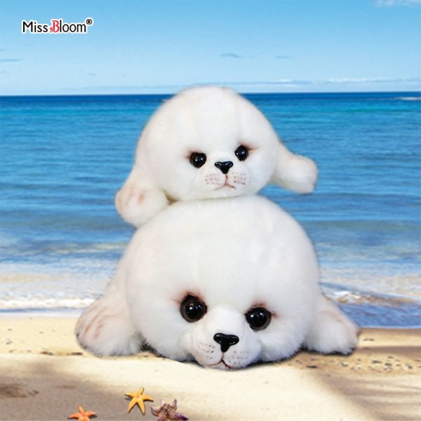 23-32cm White Cute Seals Sea Lion Plush