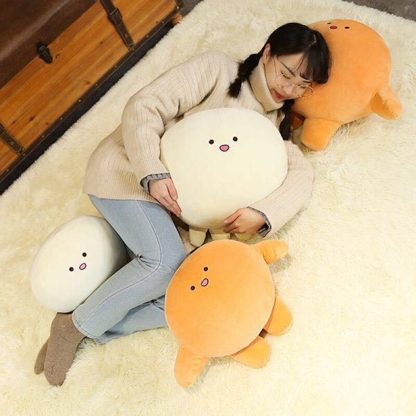 30-40cm White and Brown Octopus Big Face Pendant Toy Plush - Image 5