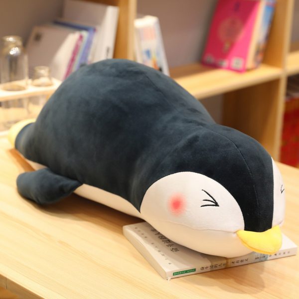 65cm Black Gray Blue Auburn Oceanarium Lying Sloth Penguin Stuffed Animal Plush - Image 4