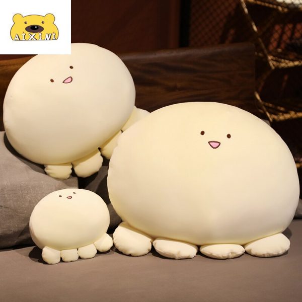 23-50CM White Octopus Big Head Stuffed Animals Plush - Image 3