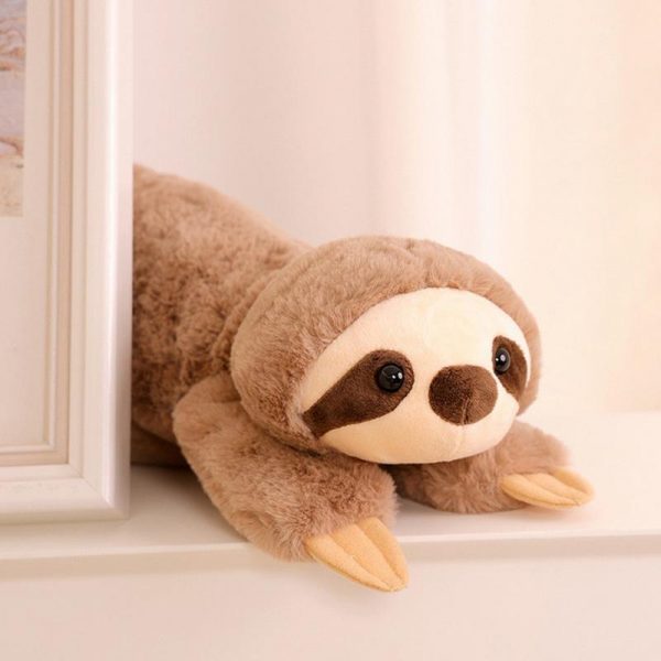45cm Gray Orange Blue Fox Crocodile Sloth Squishier Weighted Stuffed Animal Plush - Image 2