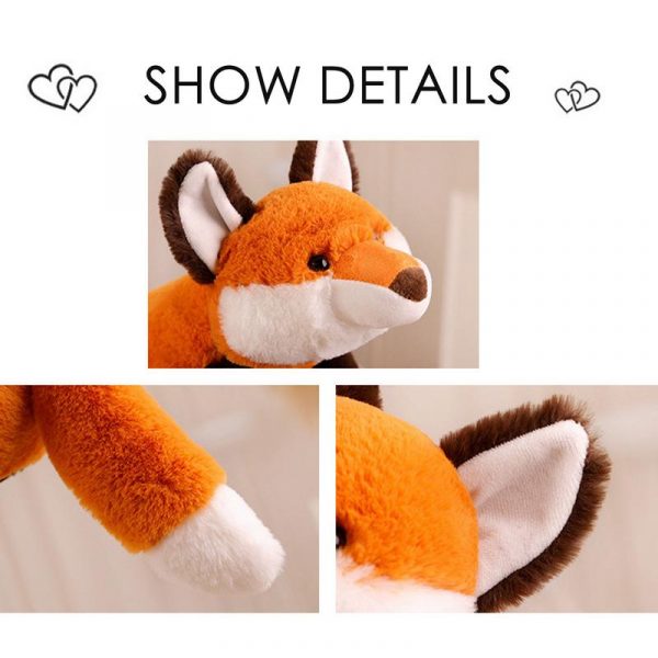 45cm Gray Orange Blue Fox Crocodile Sloth Squishier Weighted Stuffed Animal Plush - Image 4