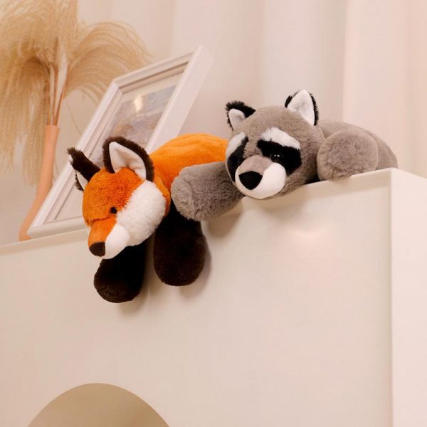45cm Gray Orange Blue Fox Crocodile Sloth Squishier Weighted Stuffed Animal Plush - Image 6