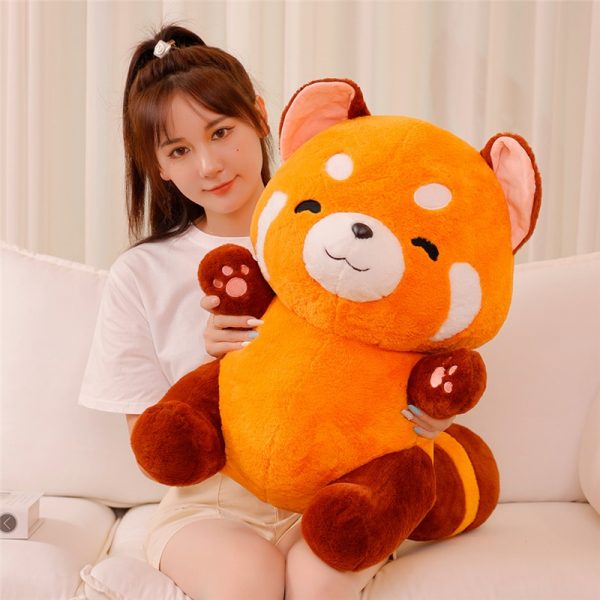 23-60cm Red Raccoon Smiling Toy Plush