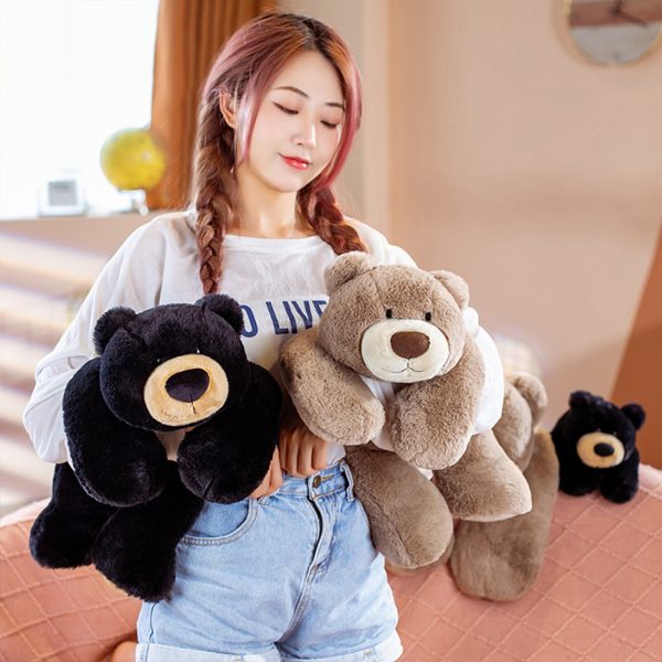 35-55cm Black and Gray Bear Hug Dolls Plush - Image 3