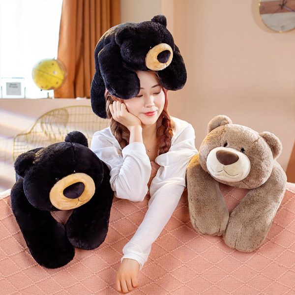 35-55cm Black and Gray Bear Hug Dolls Plush