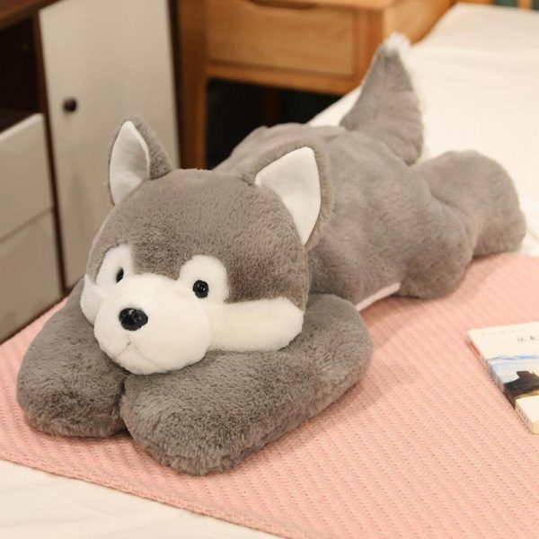 30 cm Pink Blue Gray Polar Bear Dinosaur Pig Husky Weighted Stuffed Animal Plush - Image 5