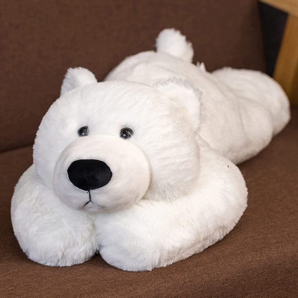 50cm White Polar Bear Gray Husky Pink Pig Army Green Dinosaur Toy Plush - Image 4